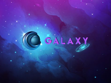 Galaxy Logo Design by Gaddafi Sarker Galaxy Logo Design Creative, Galaxy Logo Design, Universe Font, Galaxy Logo, Spiritual Website, Website Logo Design, Galaxy Cat, Galaxy Background, Website Logo