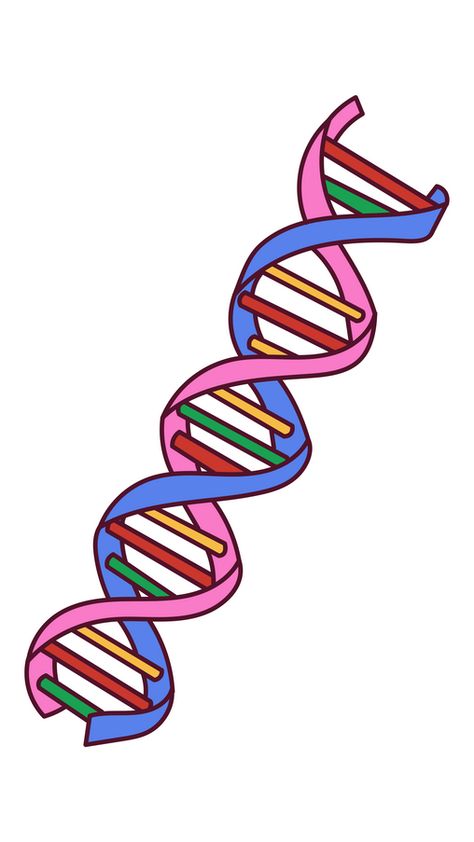 Dna Aesthetic Biology, Genetics Stickers, Genetics Drawing, Cell Biology Art, Dna Clipart, Genetics Aesthetic, Dna E Rna, Genetics Art, Dna Sticker