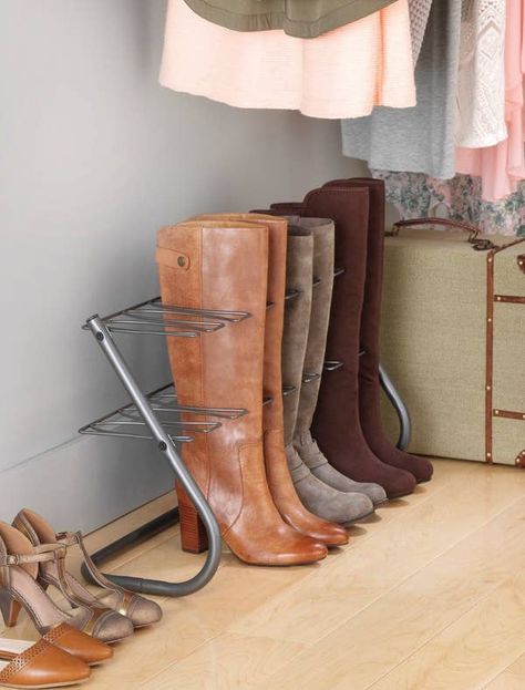 Best Shoe Organizers To Marie Kondo Your Life In 2020 Ideas Armario, Organizar Closet, Boot Rack, Boot Storage, Boot Stand, Closet Remodel, Closet Room, Dream Closets, Closet Makeover