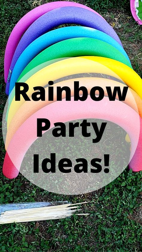 Rainbow Girls Birthday Party, Diy Rainbow Birthday Party, Pride Party Ideas, Rainbow Party Games, Rainbow Kids Party, Rainbow Birthday Party Ideas, Rainbow Party Food, Rainbow Party Ideas, Rainbow Themed Party