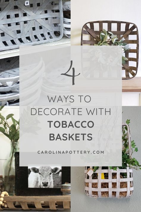 How to decorate with tobacco baskets How To Decorate A Wall Basket, How To Decorate With Tabasco Baskets, Decorating With Tabasco Baskets, How To Decorate With Wall Baskets, Tabasco Basket Decor, Decorating Walls With Baskets, Tabasco Basket Wall Decor, Wood Basket Decor Ideas, Tabbaco Basket Decor Ideas