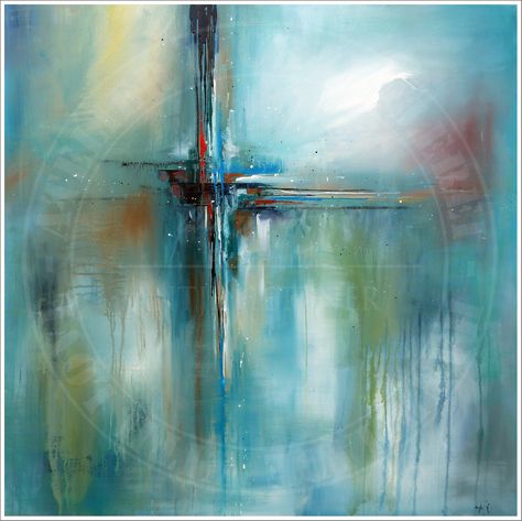 "inception" acrylic on canvas by Antje Hettner Cross Art Painting, Jesus Art Drawing, Cross Pictures, Old Rugged Cross, Cross Art, Farmhouse Art, Cross Paintings, Acrylic Canvas, Jesus Art