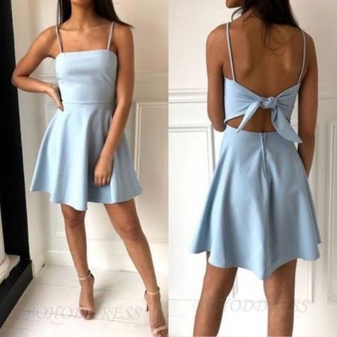 c5cc17e395d3049b03e0f1ccebb02b4ddesc50893102ri School Dance Dresses, Short Homecoming Dresses, Hoco Dresses Short, Blue Homecoming Dresses, Short Homecoming Dress, Grad Dresses, Dresses Elegant, Dress With Tie, Homecoming Dresses Short