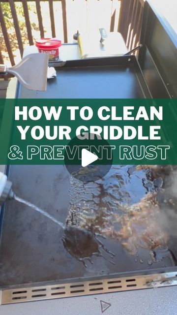 Benton Palmer on Instagram: "The most common questions I get are: How do I clean my griddle? & How do I prevent it from rusting? In this video, I answer both! #baconuppartner #howtocleanagriddle #griddlecleaning #griddle #webergrills #blackstone #campchef #grill #grilling #howtocleanablackstone #LetsEatYall" How To Clean Rust Off Blackstone Grill, Clean Blackstone Griddle, Clean Blackstone, Blackstone Cleaning, How To Clean A Blackstone Griddle, Cleaning A Flat Top Grill, Cleaning Rust Off Blackstone Griddle, How To Restore Blackstone Griddle, How To Clean Rust