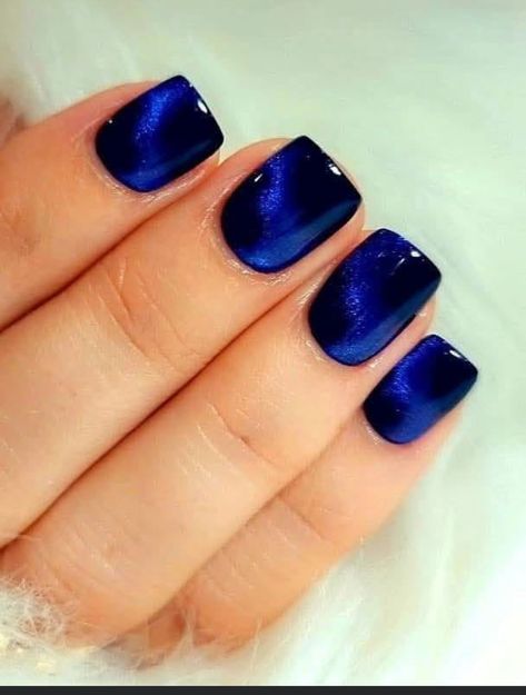 Blue And Black Nail Ideas, Royal Blue And Black Nails, Black And Blue Nail Ideas, Sapphire Blue Nails, Nail Designs Navy, Navy Blue Winter Nails, Blue Winter Nails, Glitter French Nails, Blue Ombre Nails