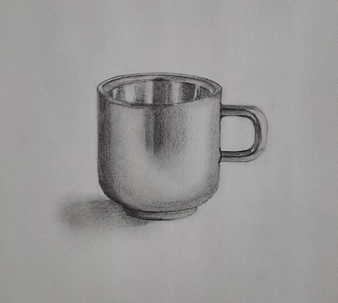 Steel Objects Drawing, Steel Life Drawing, Mugs Drawing, Steel Objects, Objects Drawing, Steel Life, Mug Drawing, Shading Drawing, Abstract Pencil Drawings