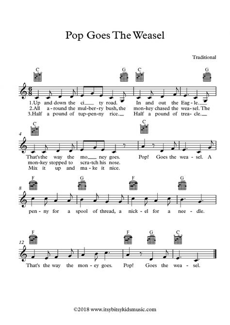 Nursery Rimes, Xylophone Music, Nursery Rhymes Lyrics, Keyboard Lessons, Children Songs, Hymn Sheet Music, Pop Goes The Weasel, Kindergarten Songs, Childrens Poems