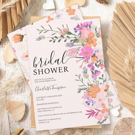 Flower Bridal Shower Invitations, Spring Bridal Shower Invitations, Garden Theme Bridal Shower Ideas, Bridal Shower Themes Spring, Spring Bridal Shower Themes, Side Hussle, Spring Poster, Barbie Bachelorette, Bridal Shower Invites