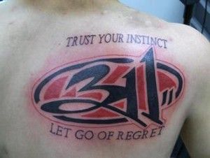 Beartooth Tattoo Ideas, 311 Tattoo, Beartooth Band Tattoo Ideas, The Band Camino Tattoo, Sturgis Tattoo Ideas, Metallica Quotes Tattoo, Brian Dawkins, Trust Your Instincts, Band Tattoo