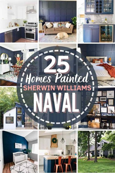 Sherwin Williams Naval SW-6244 Is it the perfect shade of navy blue for your home? Let's find out...#naval #sherwinwilliamsnaval #SWnaval #navalbedroom #navalbathroom #navallivingroom #navalkitchen #navalexterior #navalcabinets #navaldoor #navalundertones #navalcolorcomparison #bestcoastalpaintcolors #bestnavyblue Wherein Williams Naval Paint, Naval Exterior Sherwin Williams, Naval Exterior House, Wherein Williams Naval, Naval Sherwin Williams Bathroom, Naval Paint Sherwin Williams, Sw 6244 Naval, Sherwin Williams Naval Bathroom, Sherwin Williams Dark Blue Exterior