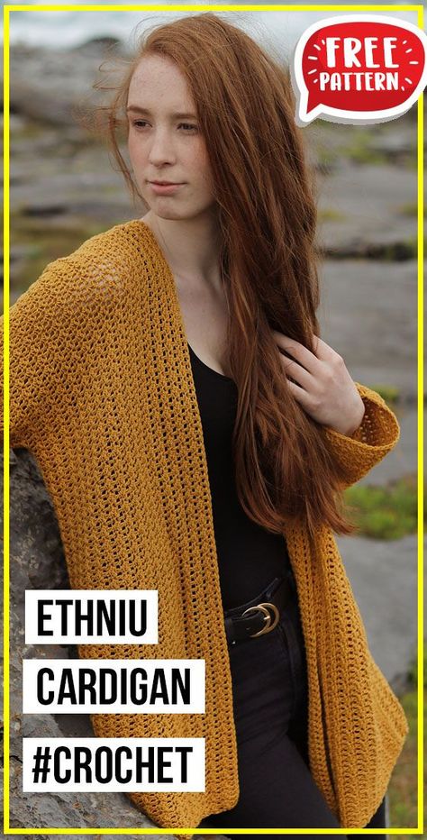 army jacket outfit-Style: Modern Crochet Cardigan How-To Long Crocheted Cardigans, Crochet Cardigans For Women Free Pattern, Free Crochet Cardigan Patterns For Women, Crochet Summer Cardigan Pattern Free, Crochet Long Cardigan Pattern Free, Summer Crochet Cardigan, Crochet Kimono Cardigan, Wearable Crochet, Long Crochet Cardigan