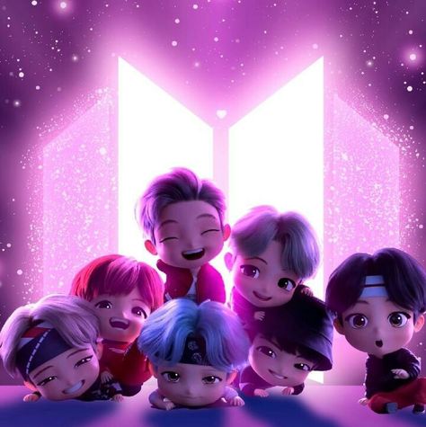 Bts Cartoon Wallpaper, Bts Tiny Tan, Bts Ages, Bts Laptop Wallpaper, Bts Bg, Iphone Wallpaper Bts, Tiny Tan, Girl Iphone Wallpaper, Images Kawaii