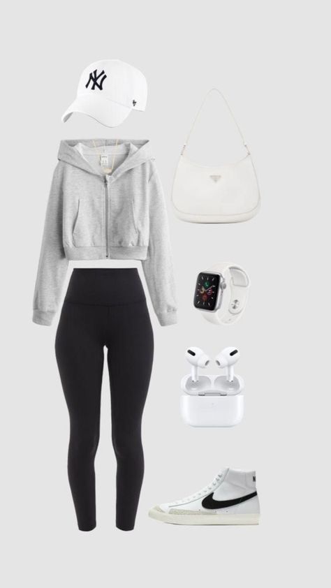 Nike Leggings Outfit, Cute Easy Outfits For School, Valentino Silk, Simple Outfits For School, Cute Outfits With Leggings, Slay Outfits, Mommy Outfits, Dancers Outfit, Relaxed Outfit