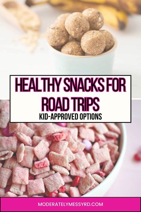 Healthy (ish) snack options for road trips that the whole family can enjoy! Prep a few options for a successful road trip to keep your kids happy, and prevent the need to stop at convenience stores. Healthy Snacks For Airplane Travel, Low Calorie Road Trip Snacks, Low Cal Road Trip Snacks, Snacks For The Road Trips, Healthy Car Snacks Road Trips, Easy Road Trip Snacks, Homemade Road Trip Snacks, Road Trip Meals For Adults, Toddler Road Trip Snacks