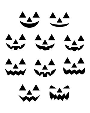 Frightened Jack-o'-lantern Face Silhouette Clip Art Pumpkin Face Templates, Preschool Creative Art, Halloween Pumpkin Carving Stencils, Face Silhouette, Jack O Lantern Faces, Halloween Clips, Pumpkin Carvings Stencils, Adornos Halloween, Halloween Lanterns