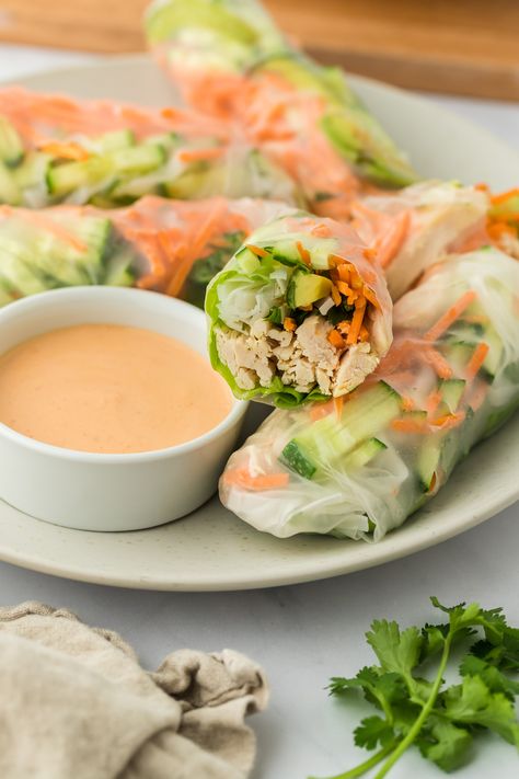 Cambodian Cuisine, Joy Bauer Recipes, Healthyish Recipes, Summer Roll, Vietnamese Style, Vietnamese Spring Rolls, Joy Bauer, Sandwiches Wraps, Salmon And Shrimp