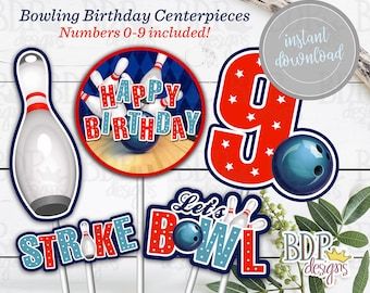 Bowling birthday party waterbottle labels | Etsy Bowling Centerpieces, Bowling Party Decorations, Birthday Bowling, Thumbprint Tree, Bowling Birthday Party, Bowling Birthday, Price Is Right Games, Party Fotos, Wishes For Baby Cards