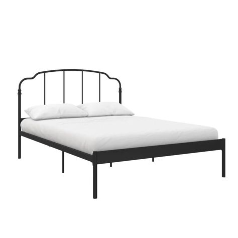 Lark Manor Antwonette Metal Bed & Reviews - Wayfair Canada Bed Target, White Platform Bed, Vintage Headboards, Adjustable Bed Base, Curved Headboard, Slatted Headboard, Adjustable Base, Metal Bed, Under Bed