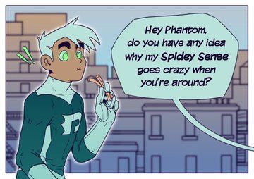 Danny Phantom Crossover Mha, Danny Phantom And Spiderman, Crossovers Fanart, Danny Phantom Crossover, Danny Phantom Fan Art, Dany Phantom, Danny Phantom Funny, Going Ghost, Dan Phantom