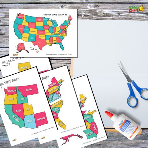 It’s so important to learn about the United States geography and what better way to learn than to use this USA State jigsaw puzzle?! This download allows you to easily …  Read More  "Free USA state jigsaw puzzle" The post Free USA state jigsaw puzzle appeared first on KiddyCharts. United States Activities For Preschool, Games Puzzle, United States Geography, Alternative History, Us State Map, Preschool Play, Free Jigsaw Puzzles, Geography Activities, State Crafts