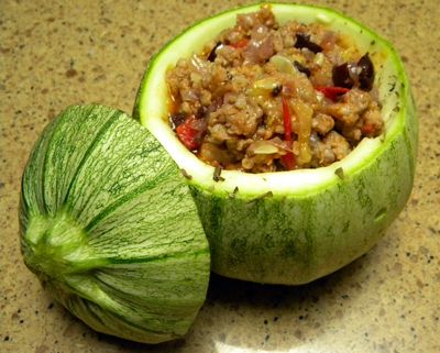 Stuffed Round Zucchini, Round Zucchini, Scottsdale Old Town, Zucchini Rounds, Veggie Salad Recipes, Summer Squash Recipes, Zucchini Squash, Sweet Italian Sausage, Veggie Salad