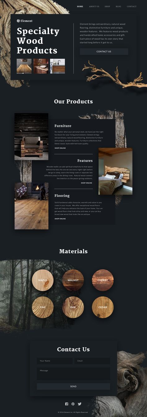 Rustic Website Design, Rustic Website, Design De Configuration, Layout Editorial, Layout Web, Web Design Blog, Web Design Mobile, Banner Web, Modern Website Design