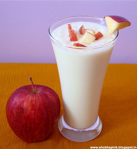 Shobha's: Apple Milkshake Quick Milkshake Recipe, Iftar Drinks, Milkshake Recipe Without Ice Cream, Mango Milkshake Recipe, Apple Shake, Apple Milkshake, Mango Juice Recipe, Strawberry Lassi, Milkshake Recipe Strawberry