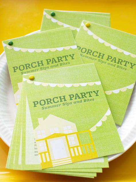 Porch Party: Casual Outdoor Entertaining Ideas Outdoor Entertaining Ideas, Neighborhood Block Party, Porch Party, Drink Stations, Neighborhood Party, Porch Parties, Summer Porch, Summer Entertaining, Entertaining Ideas