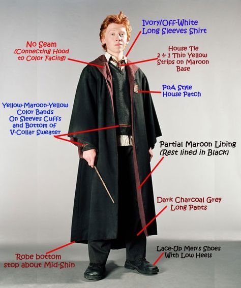 Ron Weasley Costume, Hogwarts Universal, Harry Potter Cloak, Harry Potter Clothes, Hogwarts Costume, Harry Potter Uniform, Choir Robes, Hogwarts Robes, Harry Potter Robes