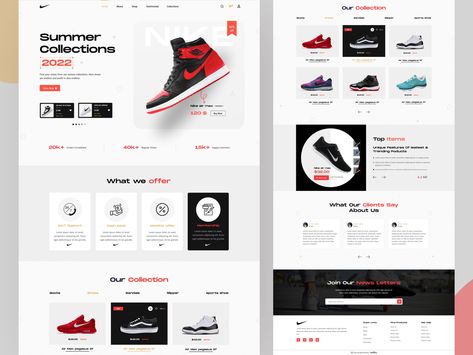 Shoes Website Design, Ecommerce Landing Page, Web Design Creative, Nike Shoe Store, Landing Ideas, 3d Logo Design, Ecommerce Website Development, Wordpress Ecommerce, Dropshipping Store