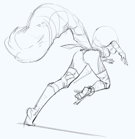 ArtStation - ringtail Gurl Running Towards Someone Reference, How To Draw Someone Running, Dynamic Running Pose Reference, Dynamic Poses Reference Drawing Perspective, Running Pose Reference Drawing, Running Art Reference, Running Reference Pose, Dynamic Anime Poses, Running Poses Drawing