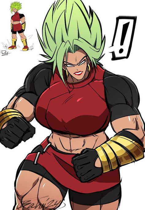 Dragon Ball Redesign, Female Broly, Kale Dragon Ball, Webtoon Style, Black Oc, Dc Women, Oc Female, Vampire Illustration, Dbz Characters