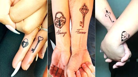 Matching Lock And Key Tattoo Couple, Key Tattoo Designs For Women, Lock And Key Tattoo Couple, Lock And Key Tattoo Designs, Key To My Heart Tattoo, Lock And Key Tattoos, Tattoo Designs For Couples, Lock And Key Tattoo, Lock Key Tattoos