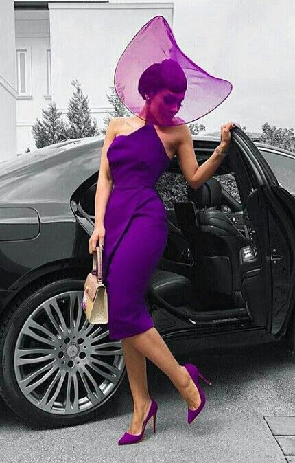 @badgalronnie Purple Designer Dress, High Tea Outfit, Tea Party Attire, Plus Size Wedding Guest Dresses, Derby Outfits, Wedding Attire Guest, Designer Dress, Guest Outfit, Classy Dress