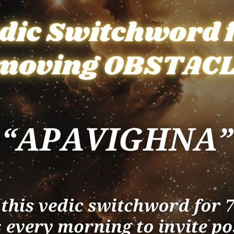 Dr Priya Bhalla on Instagram: "👇Comment "APAVIGHNA"✅😇🙌 and make sure to clear your intentions before you chant this vedic switchword. 

Love, Light & Happiness ❤️
Priya The Optimist

----------

Follow @priyatheoptimist for daily tarot readings, healings, remedies and spiritual content.

❤️Do subscribe to my YouTube channel as well for more such valuable content.

#vedicswitchword #switchword #blessings #universe #reelitfeelit #instagramreels #tarot #tarotreader #tarotcards #spirituality #astrology #vastu #healer #lifecoach #spiritualhealer #reikihealer #meditation #healing #spirituality #enlightenment #holistichealing #occultsciences #divineguidance #mokshafamily #mokshatribe #priyatheoptimist

• Tarot Readings
• ⁠Spirituality
• ⁠Mindfulness
• ⁠Divine Guidance
• ⁠Inner Wisdom
• ⁠Healin Switch Word For Students, Switch Words For Protection, Switch Words For Good Health, Vedic Switch Words, Vedic Switchwords, Together Divine Switchword, Switch Word, Daily Tarot Reading, Reiki Healer