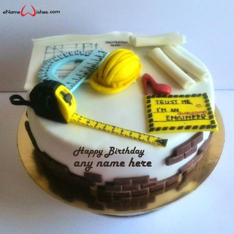 Birthday Cake with Name and Profession Archives - eNameWishes Cake For Engineer Birthday, Happy Birthday Engineer, Birthday Cake Ideas For Adults Women, Write Name On Birthday Cake, Best Wishes Birthday, Name On Cake, Write Name On Cake, Birthday Cake Write Name, Birthday Cake Writing