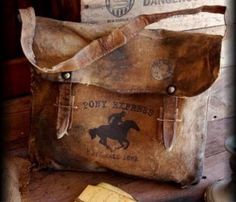 Pony Express mail bag Mail Bag, Pony Express, Going Postal, Into The West, Primitive Folk Art, Mountain Man, American West, Leather Projects, Cowboy And Cowgirl