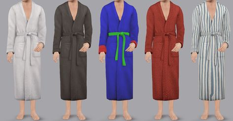 simtanico: “ Sims 4: Spa Day – Plush Bathrobe Yet another S4 conversion this time… the fluffy plush robe! Male sims in addition to a general lack of clothing have hardly any loungewear or a variety of... Sims 4 Bathrobe, Body Outfit, Sims 4 Cas, Sims 4 Clothing, Sims 3, Spa Day, Sims 4 Mods, Sims Cc, Sims 4