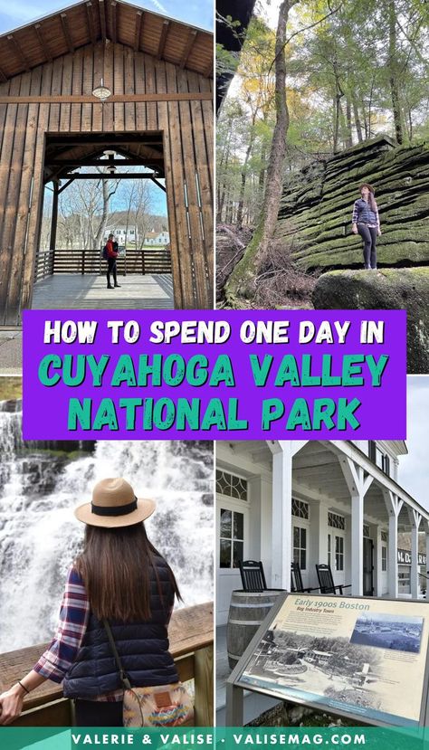 Planning to visit Cuyahoga Valley National Park? Here's how to spend one day in Cuyahoga Valley, including top sights to see and trails to hike. Cuyahoga Falls, Cuyahoga Valley National Park, Travel Bucket List Usa, National Parks Trip, Usa Travel Destinations, One Day, Road Trip Usa, Vacation Destinations, Oh The Places Youll Go