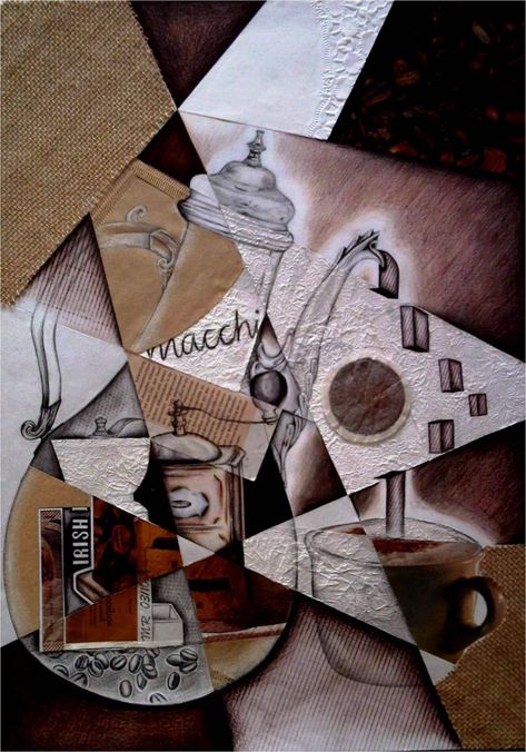 The Influence of Art History on Modern ... Cubism Art Ideas Inspiration, Cubism Art Ideas, High School Art Lessons, Gcse Art Sketchbook, Cubist Art, Cubism Art, Collage Techniques, Cafe Art, Gcse Art