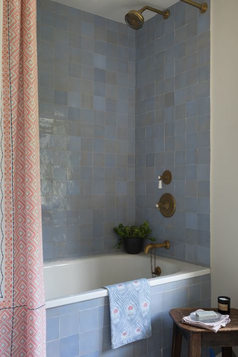 Elizabeth Roberts Bathroom, Old Timey Bathroom, Open Plan Kitchen Diner, Zellige Tiles, Zellige Tile, Upstairs Bathrooms, Bathroom Renos, House Bathroom, Bath Tub