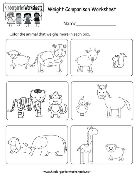 Kindergarten Weight Comparison Worksheet Printable Weight Activities For Kindergarten, Comparing Weight Kindergarten, Weight Kindergarten, Weight Activities, Kindergarten Measurement, Comparison Worksheet, Kindergarten Math Lesson Plans, Kindergarten Goals, Teacch Activities