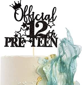 1 Pack Official Pre-teen 12 Cake Topper Glitter Happy 12th Birthday Cake Pick Cheers to 12 Years Old Cake Decorations for Teen 12th Birthday Party Supplies Black Old Cake, Happy Teens, 12th Birthday Cake, 12 Cake, Happy 12th Birthday, Teen Cakes, Cake Story, Birthday Shout Out, 12th Anniversary