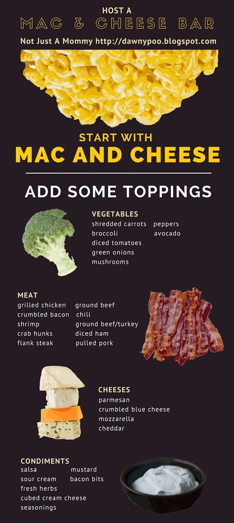 Toppings For Mac And Cheese Bar, Max And Cheese Bar Wedding, Max And Cheese Bar Toppings, Macaroni And Cheese Bar Parties, Mac N Cheese Bar Parties, Loaded Mac And Cheese Bar, Mac And Cheese Toppings Bar, Max And Cheese Bar, Macaroni And Cheese Bar Toppings