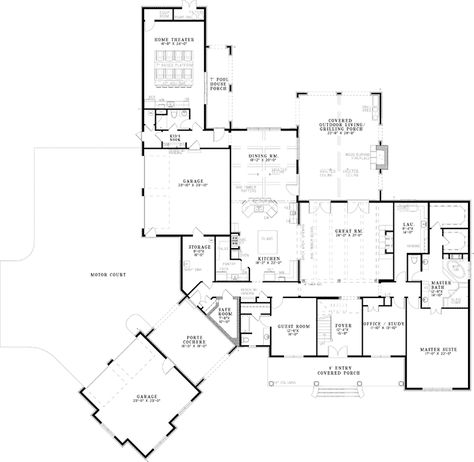 Outdoor Living Porch, 6 Bedroom House Plans, European Plan, House Big, 6 Bedroom House, Monster House Plans, Safe Room, Casas Coloniales, Bedroom Floor Plans