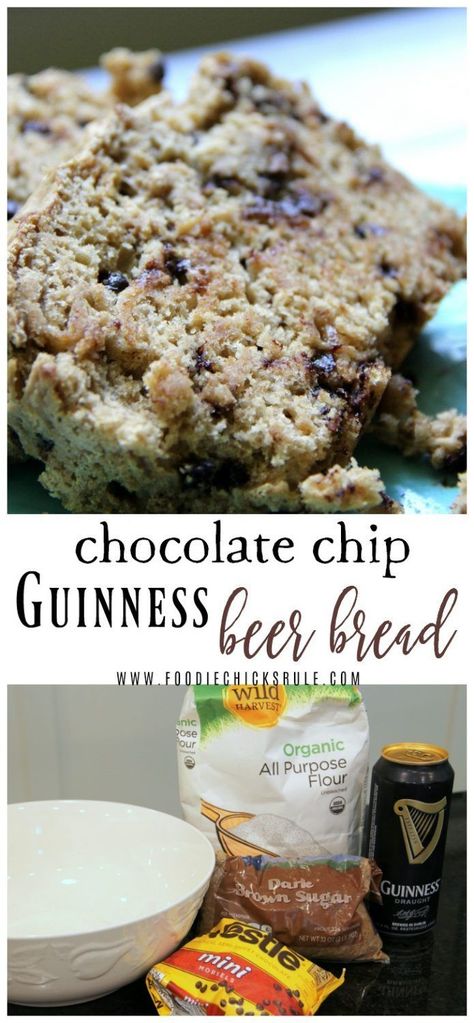 So rich and delicious!! Chocolate Chip Guinness Beer Bread foodiechicksrule.com #guinnessbeerbread #beerbread Coconut Flour Cake Recipes, Keto Brood, Walnut Bread Recipe, Low Carb Pancake Recipe, Beginners Bread Recipe, Cheesy Pull Apart Bread, Keto Bread Recipe, Coconut Flour Bread, Beer Bread Recipe