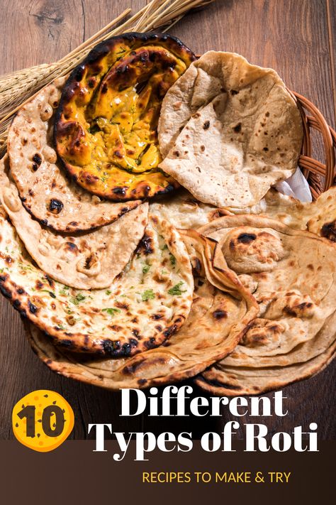 Roti Indian Bread, Quick Roti Recipe, Making Roti Indian, Stuffed Roti Recipe, Roomali Roti, Russian Dressing, Roti Recipe, Different Types Of Flowers, Healthy Instant Pot Recipes