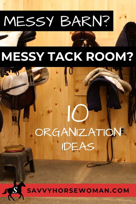 Keep your horse barn and tack room clean and organized with these top 10 tips. Horse Locker Organization, Saddle Rack Ideas Diy, Tack Room Ideas Organizations, Tack Room Design, Tack Room Ideas Barn, Feed Room Organization, Horse Tack Room Organization, Tack Room Organization Ideas, Tackroom Ideas Equestrian