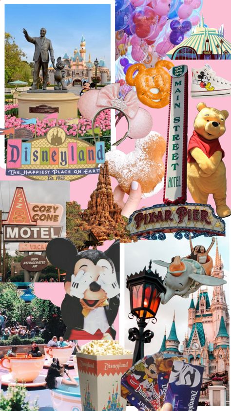 Disneyland Phone Wallpaper, Disneyland Lockscreen, Disneyland Wallpaper Aesthetic, Disneyland Wallpaper Iphone, Disney Summer Wallpaper, Disneyland Collage, Disney Parks Wallpaper, Disneyland Aesthetic Wallpaper, Disneyland Aesthetic California