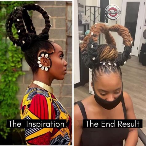 Creative Locs Styles, Loc Crown Style, Loc Crown, Afro Hair Art, Competition Hair, Natural Hair Salons, Dreadlock Hairstyles For Men, Beautiful Dreadlocks, Dreadlock Styles